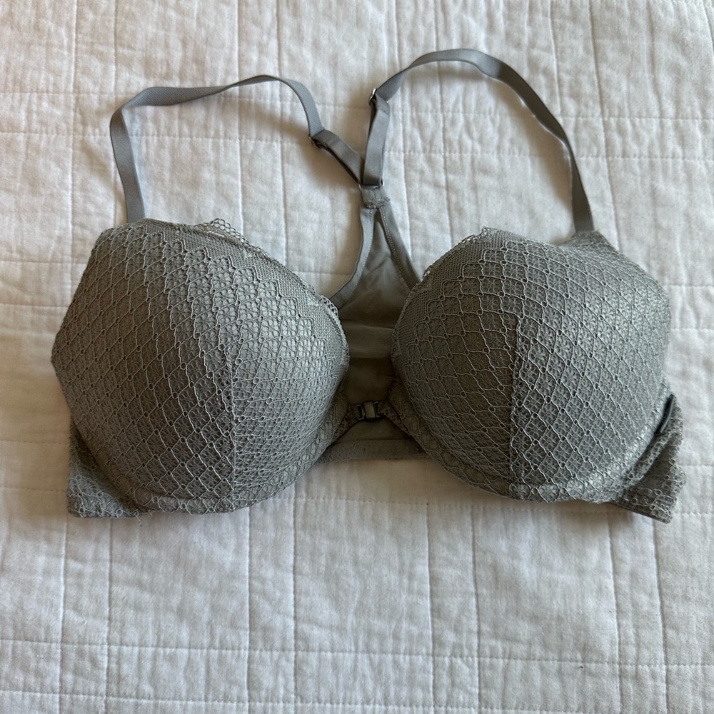 Aerie gray everyday plunge bra 34C
